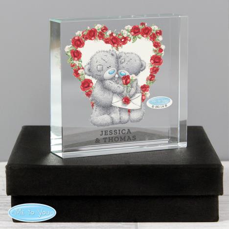 Personalised Me to You Rose Heart Large Crystal Token Extra Image 2